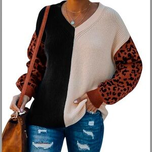Women’s color block sweater